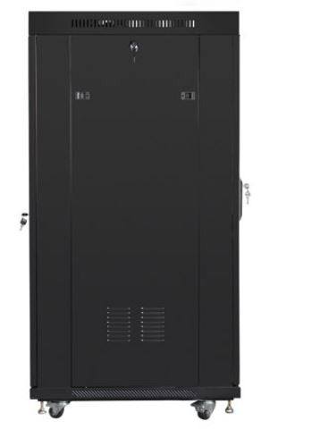 19 inch RACK installation cabinet, standing 37u 800x1000 black LCD glass door (flat pack)