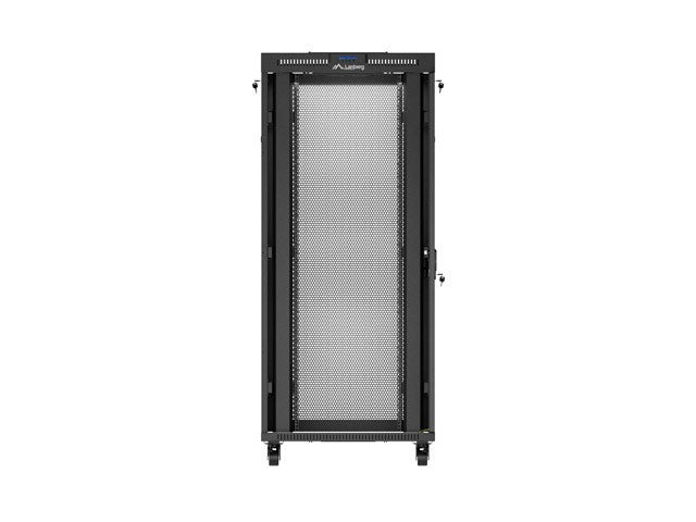 Standing rack cabinet 19 inch 37U 800x800 perforated door LCD black (Flat pack)