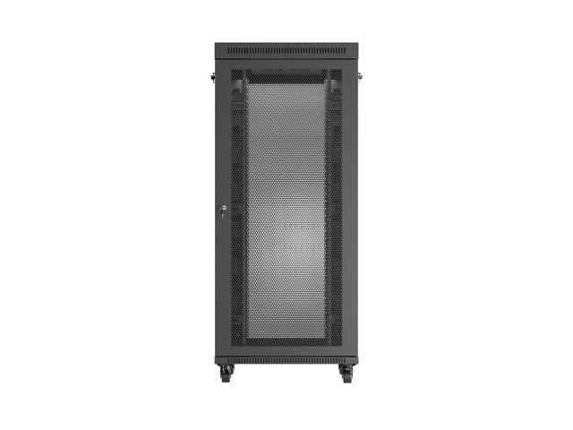 Standing rack cabinet 19 inch 37U 800x800 perforated door LCD black (Flat pack)