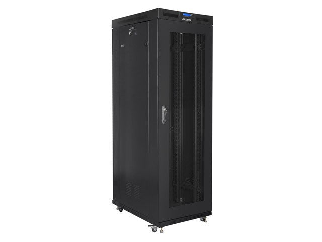 Rack cabinet 19-inch standing 42U 800x1200 black, perforated doors, LCD (flat pack) V2
