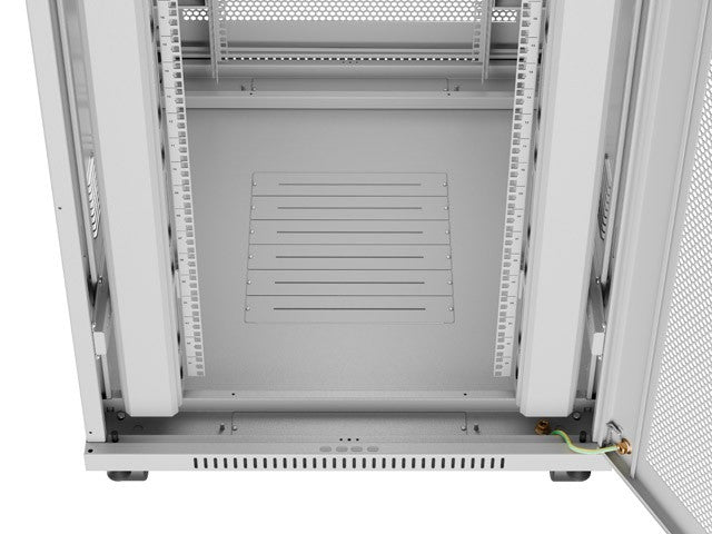 Free-standing installation rack cabinet 19 inches 42U 800x1000 perforated doors LCD gray (Flat pack)