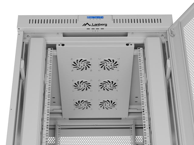 Free-standing installation rack cabinet 19 inches 42U 800x1000 perforated doors LCD gray (Flat pack)