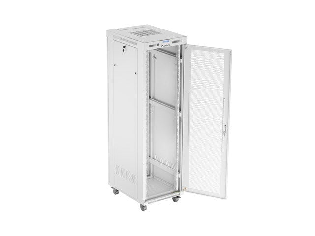 Free-standing installation rack cabinet 19 inches 42U 600x800 perforated doors LCD gray (Flat pack)