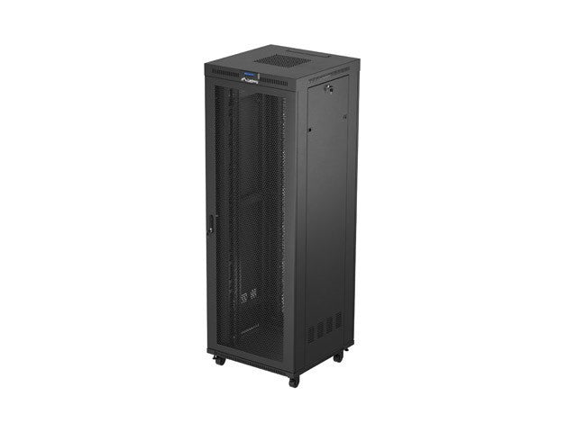 Standing rack cabinet 19 inch 47U 800x800 perforated door LCD black (Flat pack)