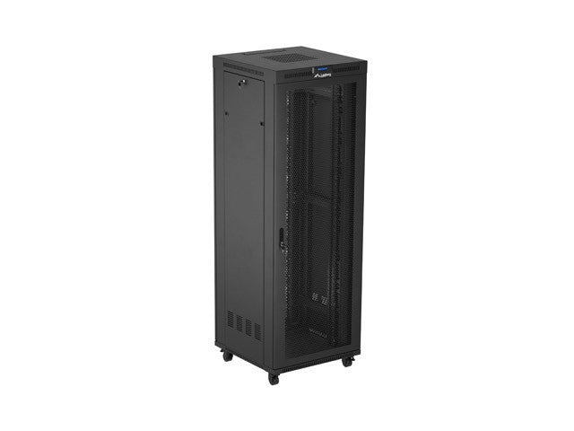 Standing rack cabinet 19 inch 47U 800x800 perforated door LCD black (Flat pack)