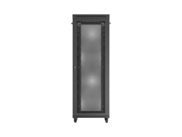 Standing rack cabinet 19 inch 47U 800x800 perforated door LCD black (Flat pack)