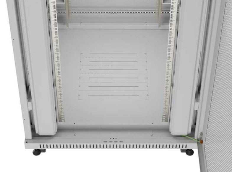 Standing installation rack cabinet 19-inch 47U 800 x 1000 gray perforated doors LCD (flat pack) V2