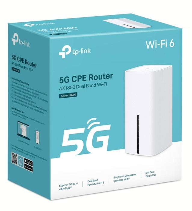 Router 5G AX1800 Archer NX210 WiLessDual Band Gigabit Build-In 5G Modem