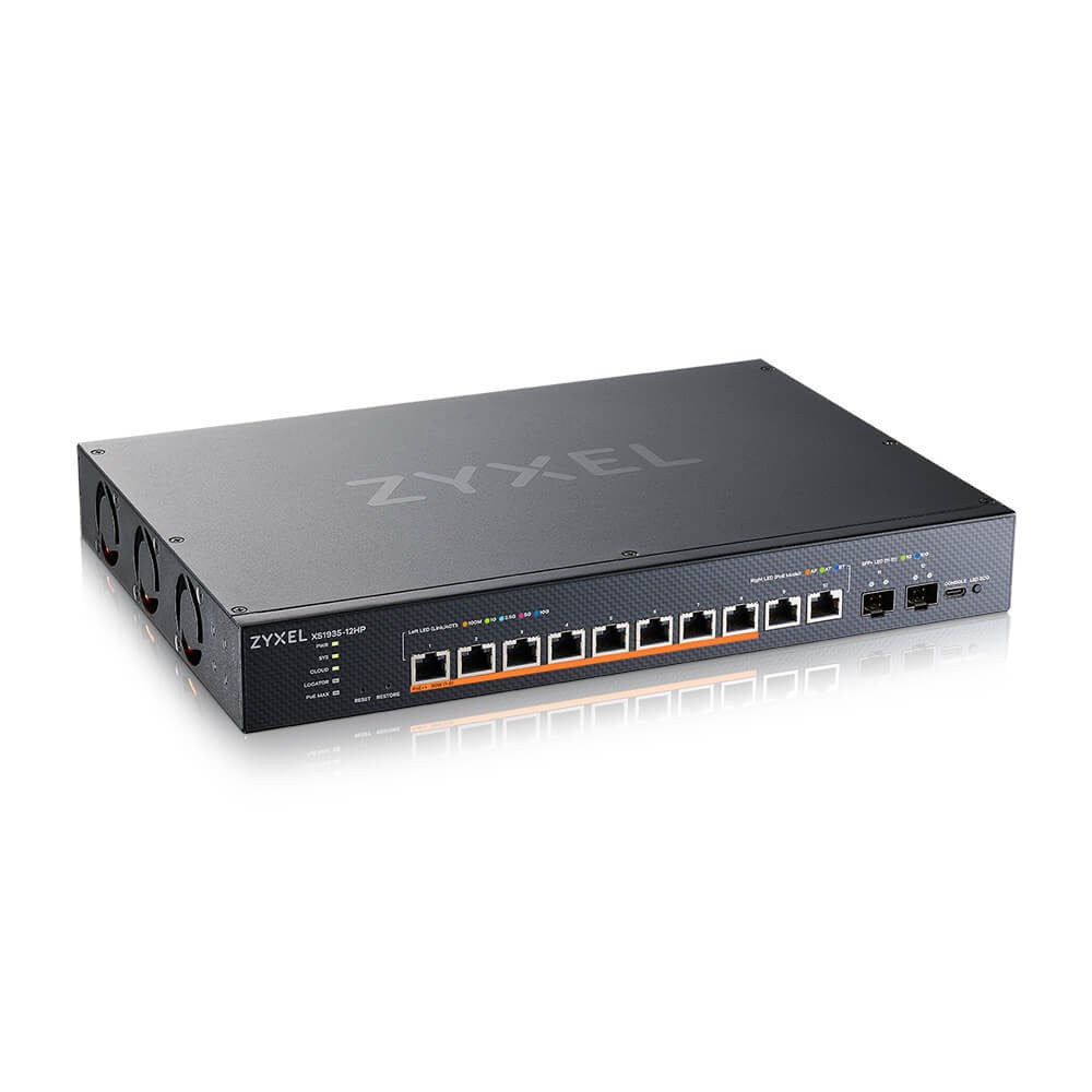 Multi-Gigabit Smart Managed Switch XS1935-12HP-ZZ0101F 8-port 90W PoE++ 400Watt 802.3bt, 2x 10GbE, 2 SFP+ Uplink