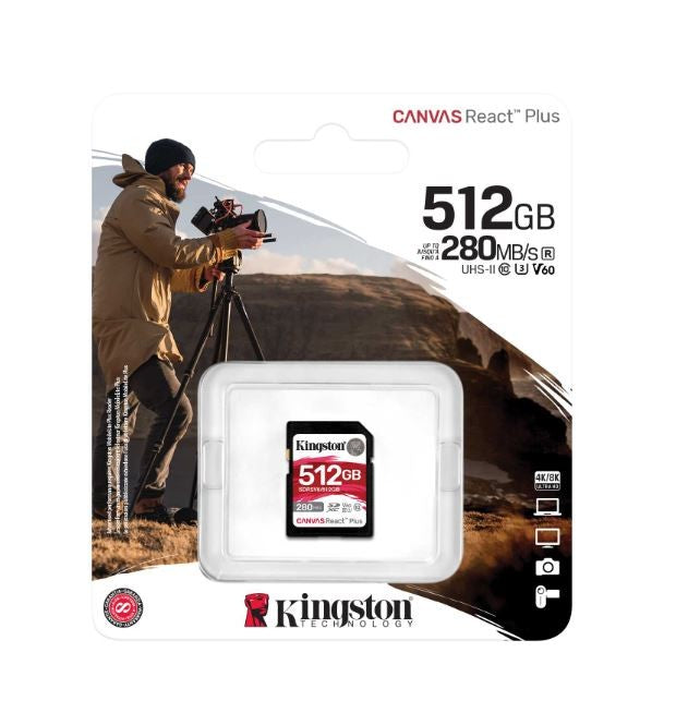 SD Card 512GB React Plus 280/150/MB/s U3 V60