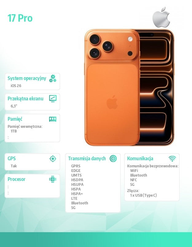 iPhone 17 PRO cosmic Orange 1TB