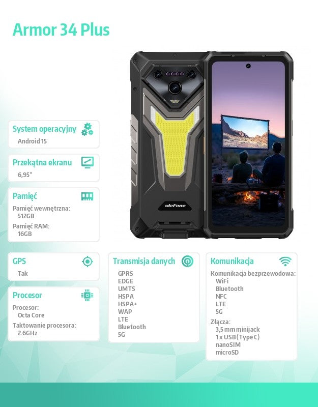 Smartphone Armor 34 Plus 16/512GB 5G