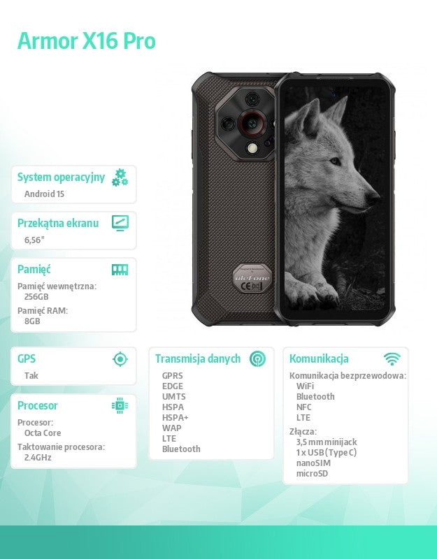 Smartphone Armor X16 Pr 8/256GB Wasteland Shado