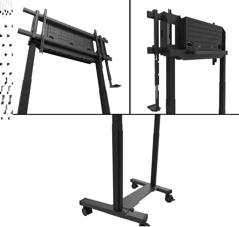 FL55-975BL1 MOVE Lift XL TV trolley 75-115" - motorised 160kg 200x200-1200x600 h:119-184