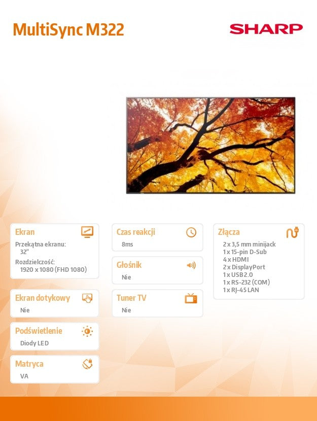 Display MultiSync M322 32-inch 24/7