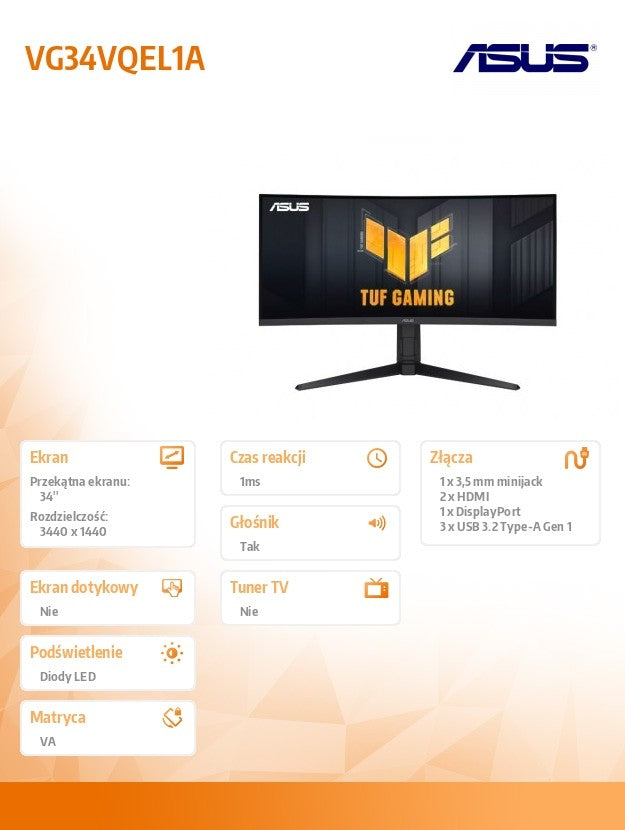 34 inch monitor VG34VQEL1A 1500R