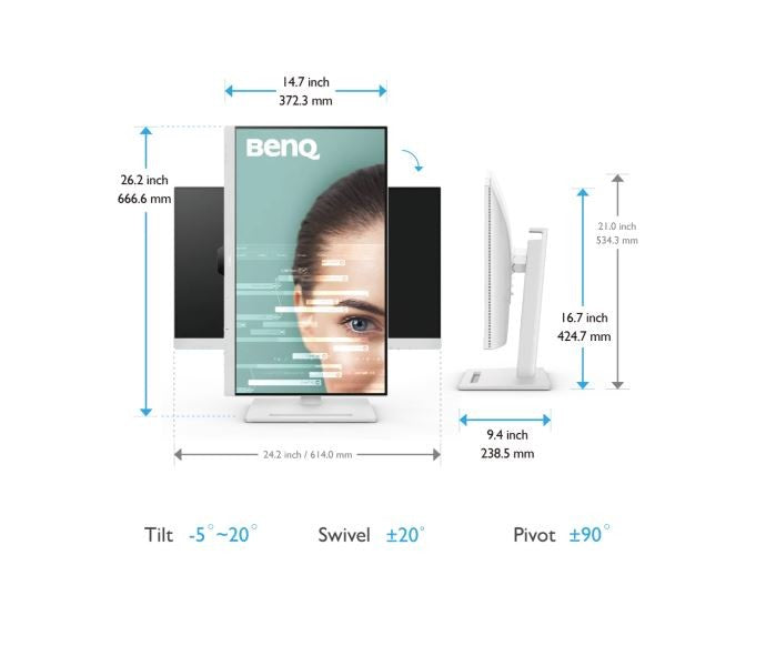 Monitor 27 inches GW2790QT 2K 5ms/IPS/HDMI/100Hz