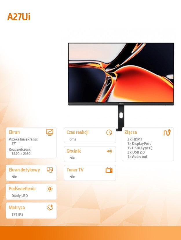 Monitor 4K A27Ui EU