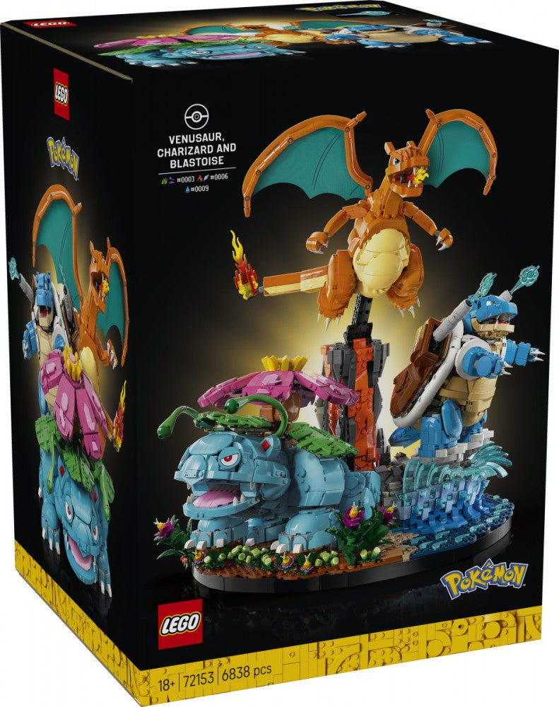 Bricks Ninjago 72153 Venusaur, Charizard i Blastoise