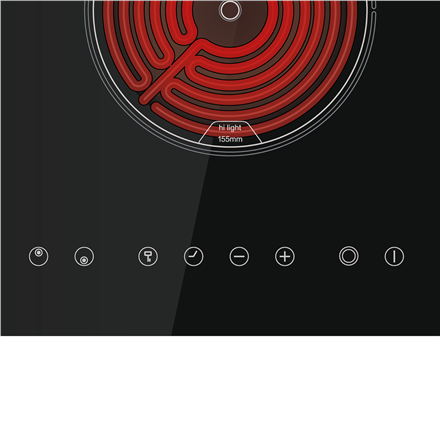 CATA Hob | TD 3002 BK | Vitroceramic | Number of burners/cooking zones 2 | Touch | Timer | Black