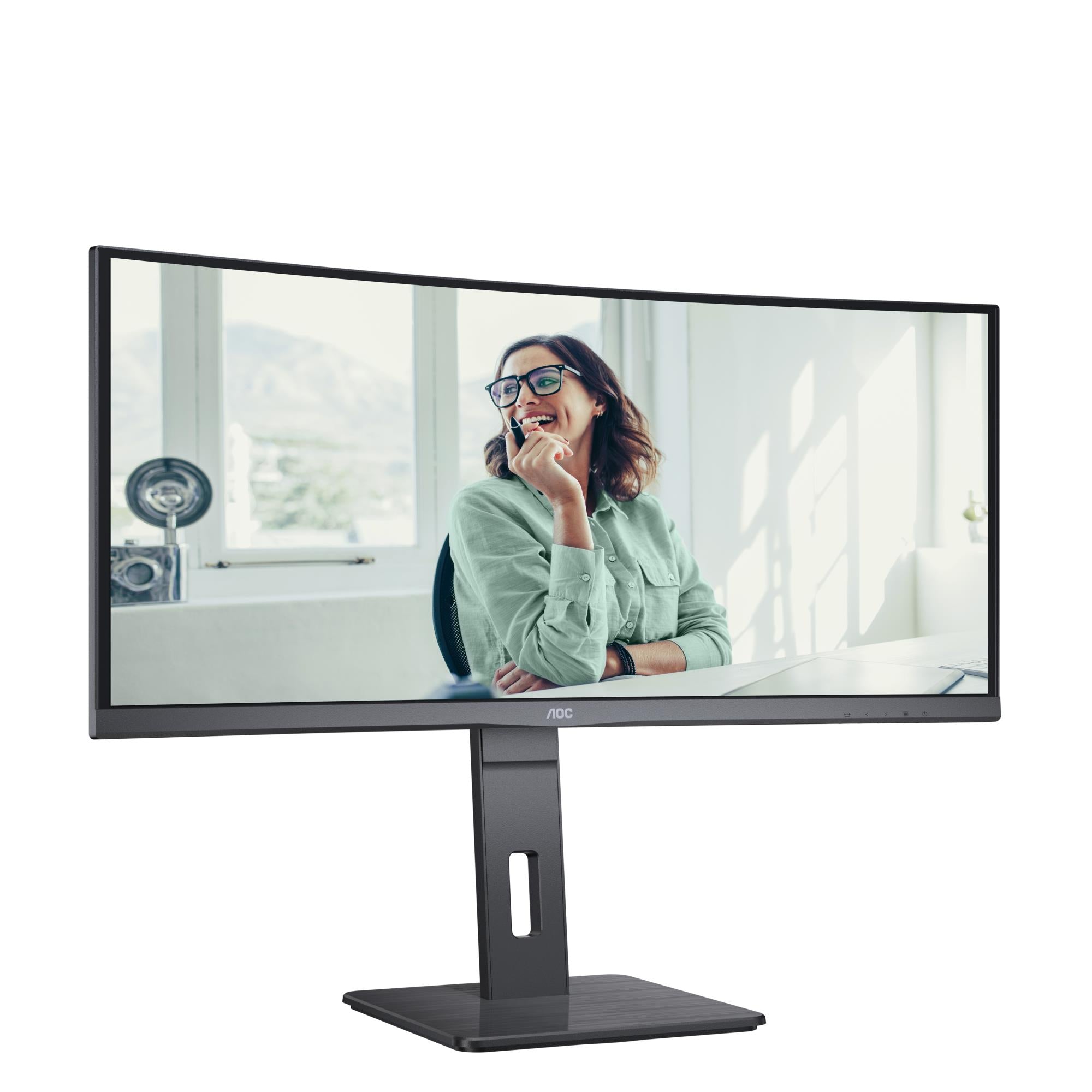 LCD Monitor AOC 34 " 3440 x 1440 pixels UltraWide Quad HD Native aspect ratio 21:9 LED Curved CU34P3CV