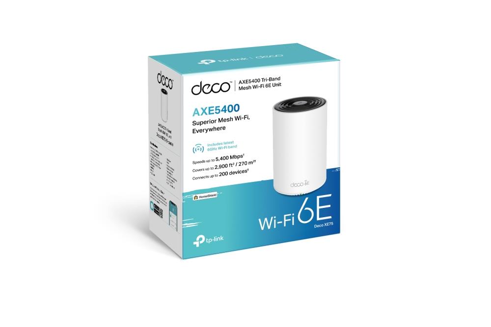 Wireless Router TP-LINK Wireless Access Point / Router 5400 Mbps Mesh Wi-Fi 6e 3x10/100/1000M Number of antennas 4 DECOXE75(1-PACK)