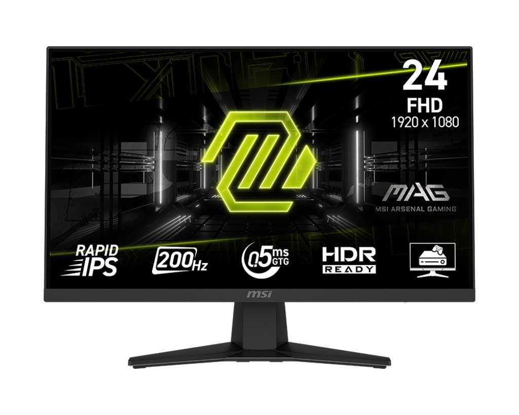 LCD Monitor MSI MAG 244F 23.8" Gaming Matte Panel IPS 1920x1080 16:9 200Hz 0.5 ms Colour Black MAG244F