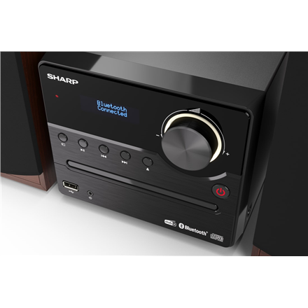 Sharp | Hi-Fi Micro System | XL-B517D(BR) | Brown | USB port | AUX in | Bluetooth | CD player | FM radio | Wireless conn
