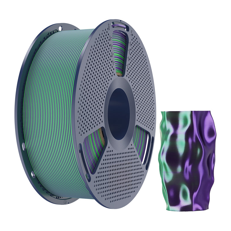 Sunlu PLA+ Silk Dual Color Filament (green and purple) - Image 2