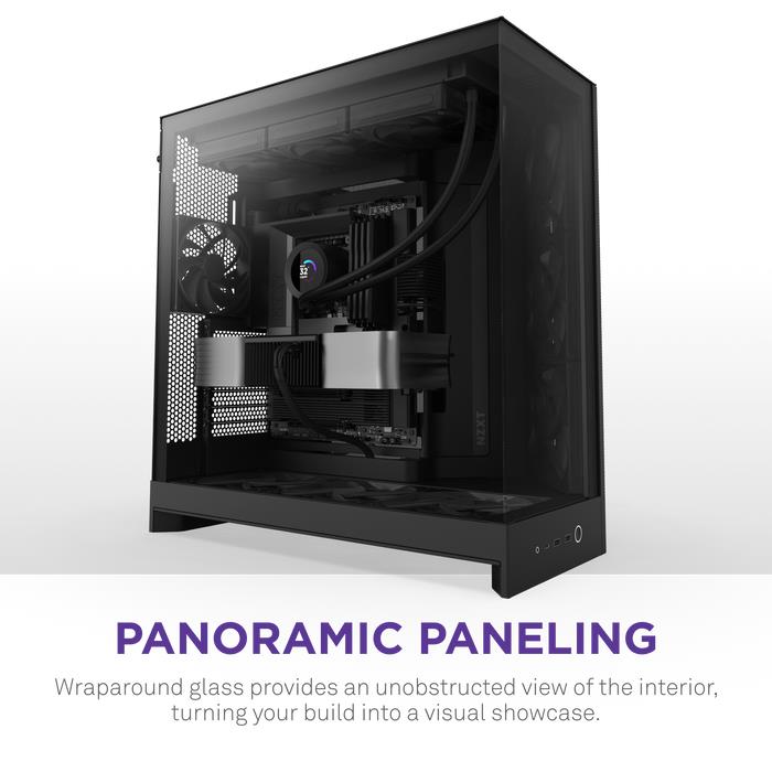 Case NZXT ATX/micro ATX/Mini-ITX/EATX Black Midi Tower PC CM-H92FB-01