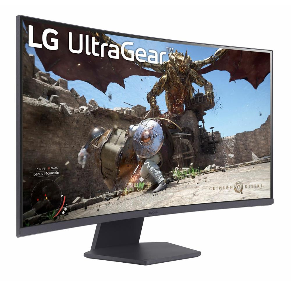 LCD Monitor LG 32GS60QC-B 32" Gaming/Curved Panel VA 2560x1440 16:9 180 Hz Matte 1 ms Tilt 32GS60QC-B