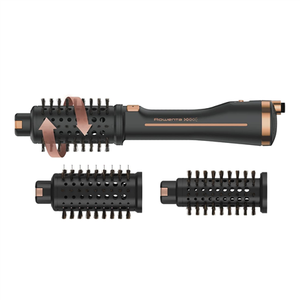 Rowenta | Styling Hair Brush | CF9620 | Temperature (max) 80 °C | Number of heating levels 3 | Black/Gold Rose