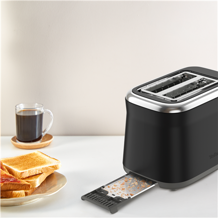 TEFAL Toaster | TT7208E0 Collection Retro | Power 850 W | Number of slots 2 | Housing material Stainless steel | Black