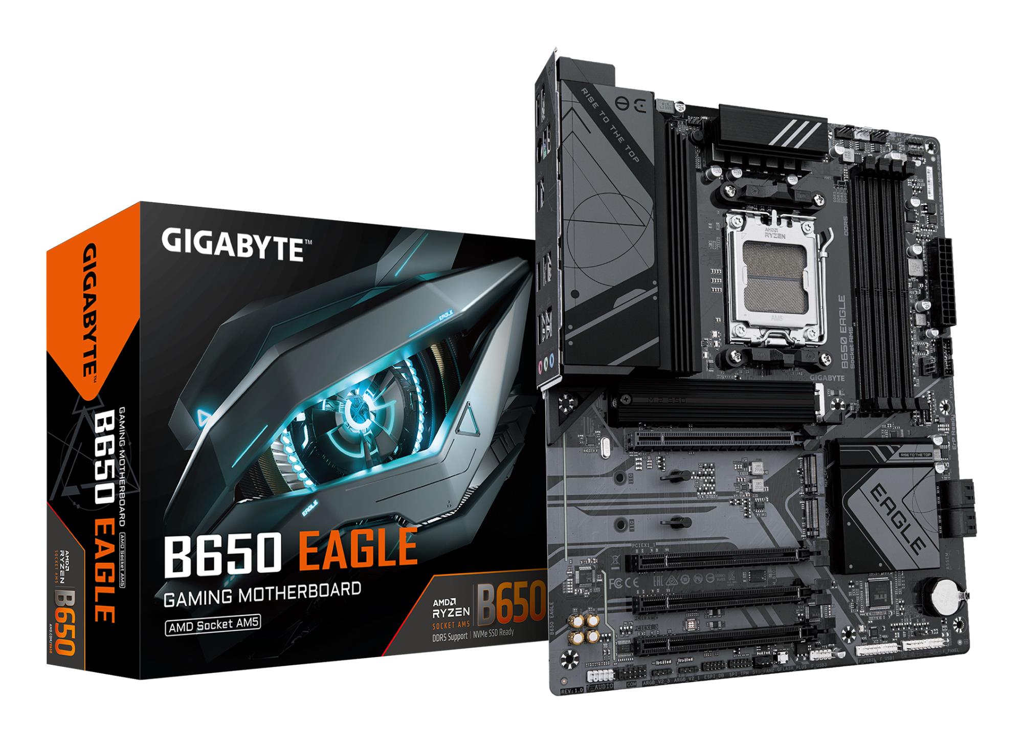 Mainboard GIGABYTE AMD B650 SAM5 ATX Memory DDR5 Memory slots 4 B650EAGLE1.2