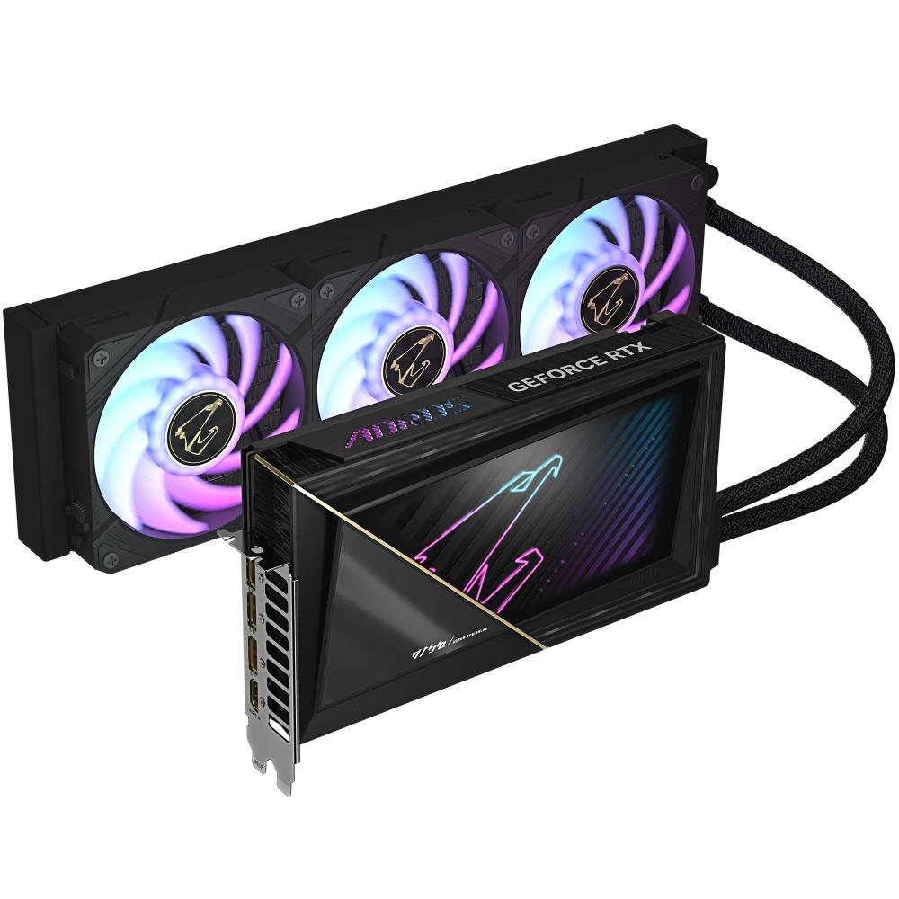 Graphics Card GIGABYTE NVIDIA GeForce RTX 5090 32 GB GDDR7 512 bit PCIE 5.0 16x GPU 2655 MHz Water cooling 1xHDMI 3xDisplayPort GV-N5090AORUSXW-32GD1.0