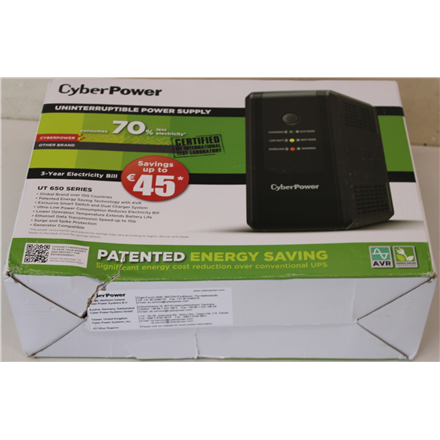 SALE OUT. CyberPower UT650EG Backup UPS Systems | SALE OUT. | CyberPower Backup UPS Systems | UT650EG | 650 VA | 360   W