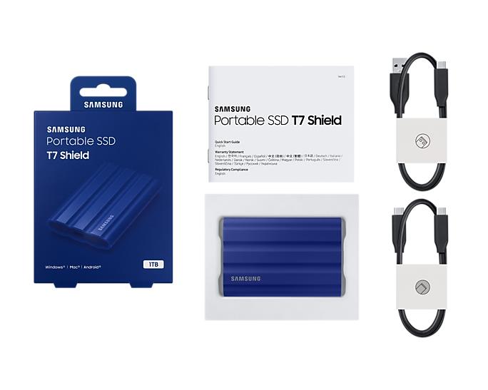 External SSD SAMSUNG T7 1TB USB 3.2 Write speed 1000 MBytes/sec Read speed 1050 MBytes/sec MU-PE1T0R/EU