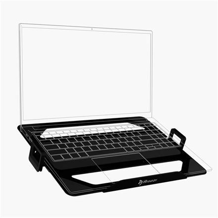 Arozzi | Alzare AZ-ALZARE-LH-BK | Adjustable | Laptop Holder | Black | 18 "