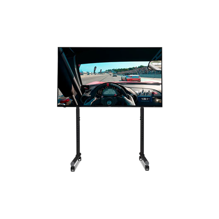 Next Level Racing Floor stand | Round Tube Freestanding Single Monitor Stand | Up to 65 " | Height adjustment, Tilt | Maximum weight (capacity) 50 kg | Black