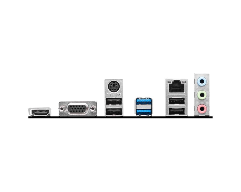 Mainboard MSI Intel H610 LGA1700 MicroATX Memory DDR4 Memory slots 2 1xPCI-Express 1x 1xPCI-Express 16x 1xM.2 1x15pin D-sub 1xHDMI 4xUSB 2.0 2xUSB 3.2 1xPS/2 1xRJ45 3xAudio port PROH610M-EDDR4