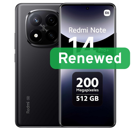 Xiaomi Renewed | Grade A | Redmi Note 14 Pro+ | 256 GB | Midnight Black | 5G | O