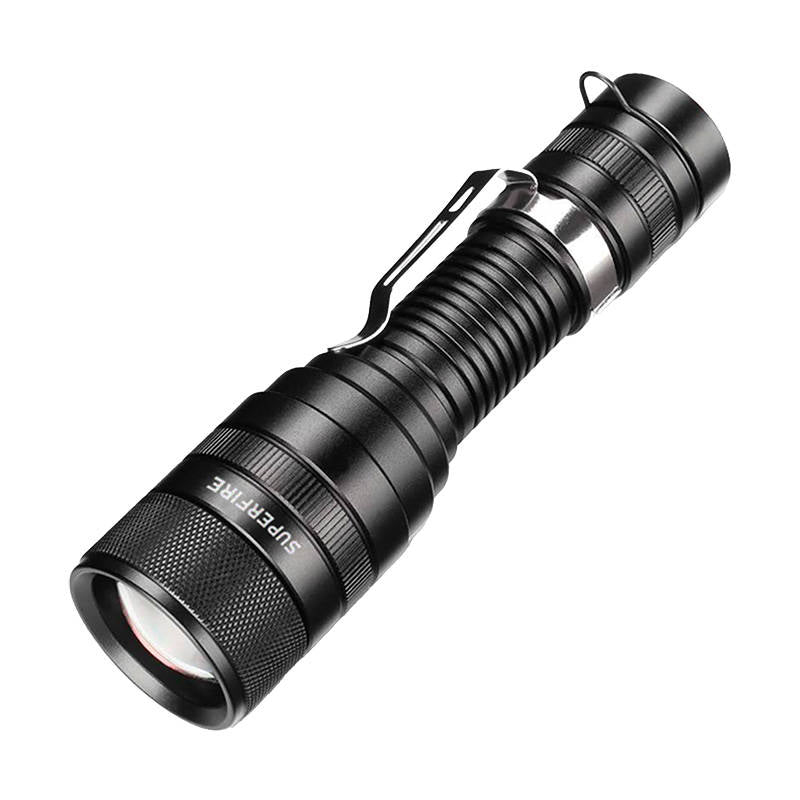 Flashlight Superfire F5, 1100lm, USB - Image 1