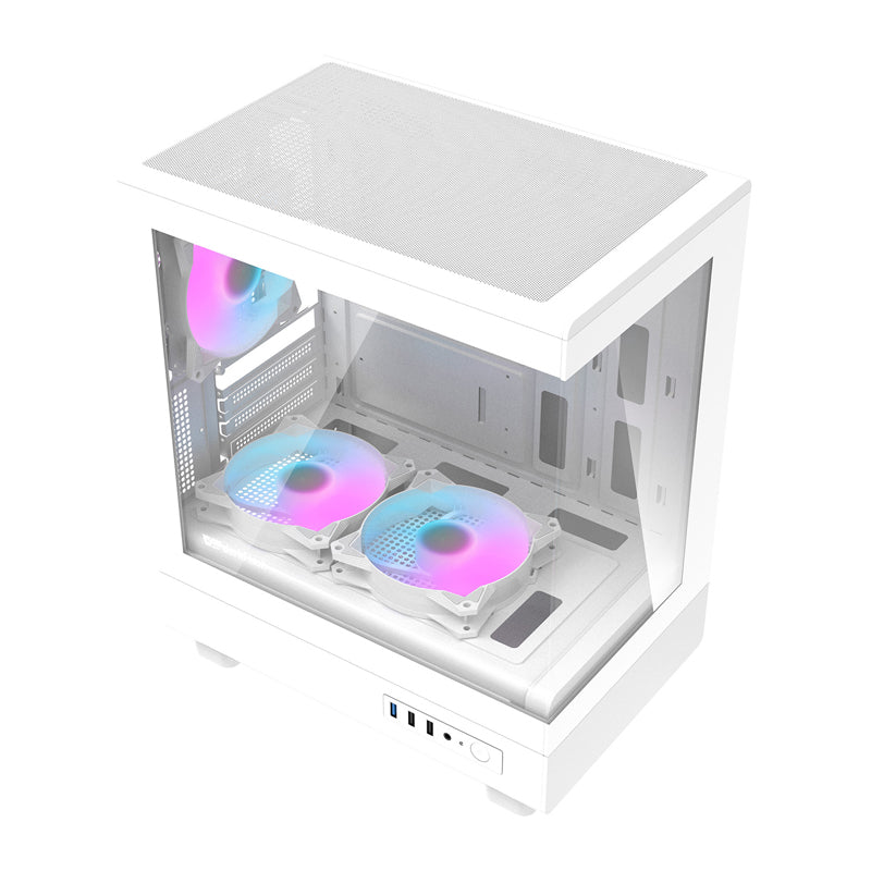 Darkflash DB330M Computer Case + 3 Fans (White) - Image 4