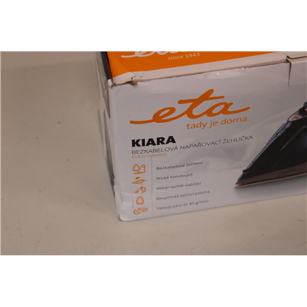 SALE OUT. ETA ETA127690000 Kiara Iron, Ceramic, 2200 W, Water tank 220 ml, Black | ETA | Iron | Kiara ETA127690000 | Cor