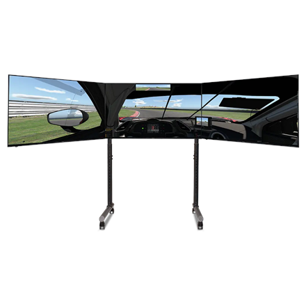 Next Level Racing Floor stand | Round Tube Freestanding Single Monitor Stand | Up to 3x43 " | Height adjustment, Tilt | Maximum weight (capacity) 50 kg | Black