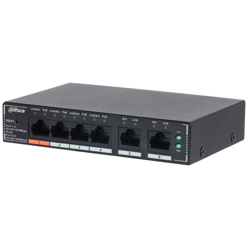 Switch DAHUA DH-SG4006P Type L2 PoE ports 4 60 Watts SG4006P