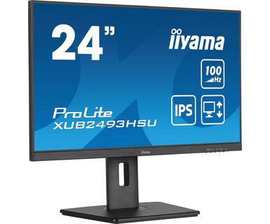 LCD Monitor IIYAMA 23.8" Business Panel IPS 1920x1080 16:9 100Hz Matte 1 ms Speakers Swivel Pivot Height adjustable Tilt XUB2493HSU-B6
