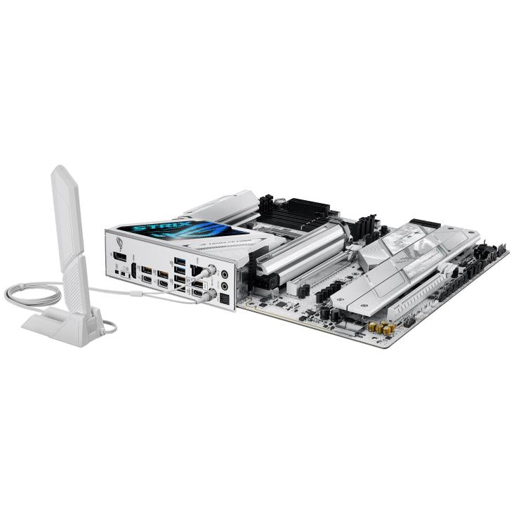 Mainboard ASUS Intel Z890 LGA1851 ATX Memory DDR5 Memory slots 4 1xPCI-Express 4.0 16x 1xPCI-Express 5.0 16x 5xM.2 1xHDMI 1xDisplayPort 1xAudio-In 1xAudio-Out 2xUSB 3.0 5xUSB 3.1 1xUSB-C 2xUSB-C w/Thunderbolt 1xOptical S/PDIF 1xRJ45 ROGSTRIXZ890-AGAMWIFI