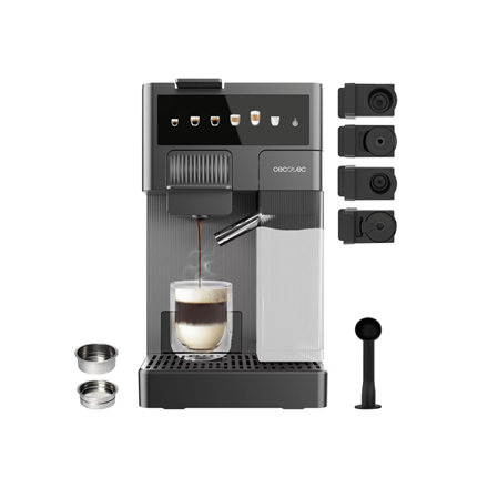 Cecotec Coffee machine | FreeStyle Latte T | Pump pressure 20 bar | Built-in milk frother | Automatic | Grey | 1350 W