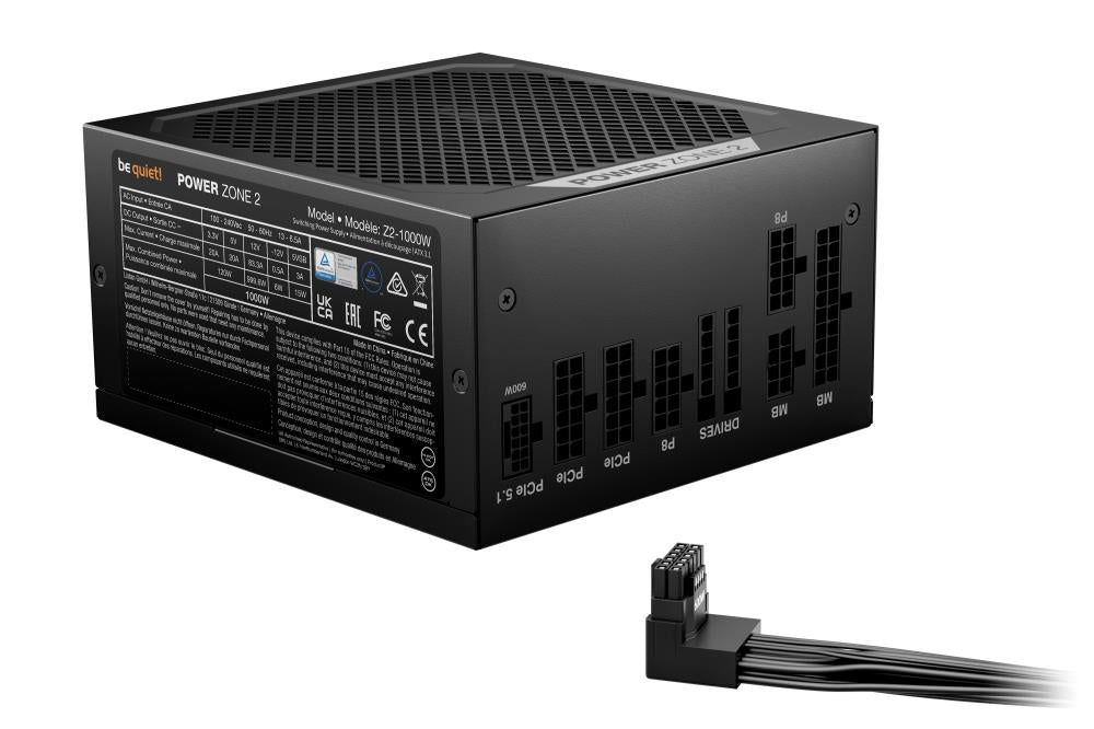 Power Supply BE QUIET POWER ZONE 2 1000 Watts Peak Power 1070 Watts Efficiency 80 PLUS PLATINIUM MTBF 100000 hours BP008EU